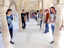 Student group travelling through India.