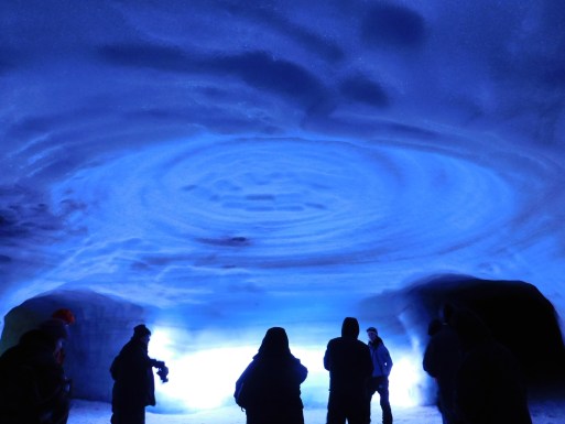 Professors trekked through the inside of a glacier during an exploratory trip.